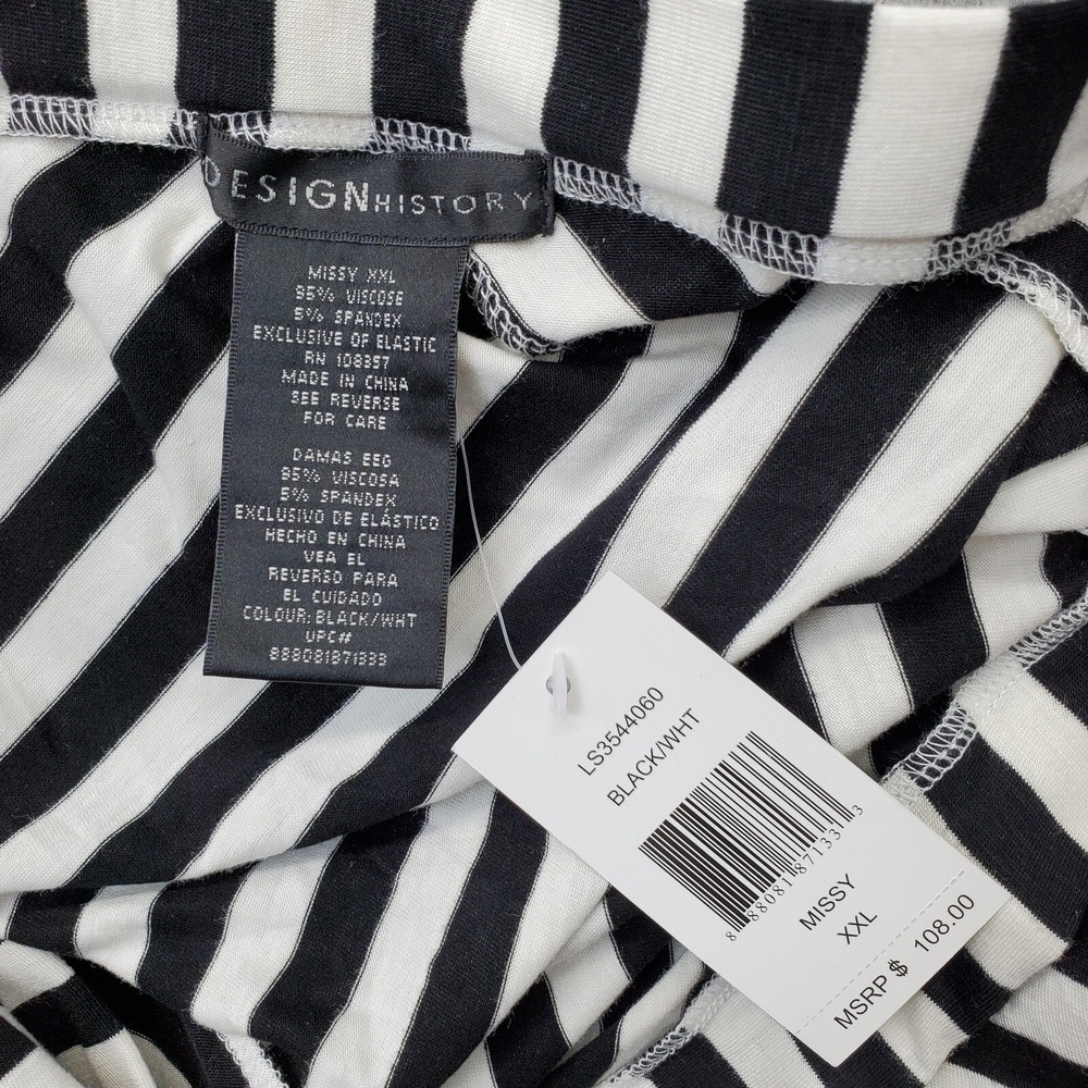 Design History A-Line Maxi Skirt Women 2XL Multi Striped Stretchy Modest Pull On - Picture 5 of 6